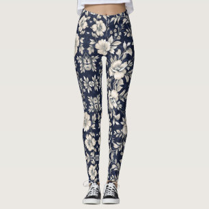Leggings Floral en azul