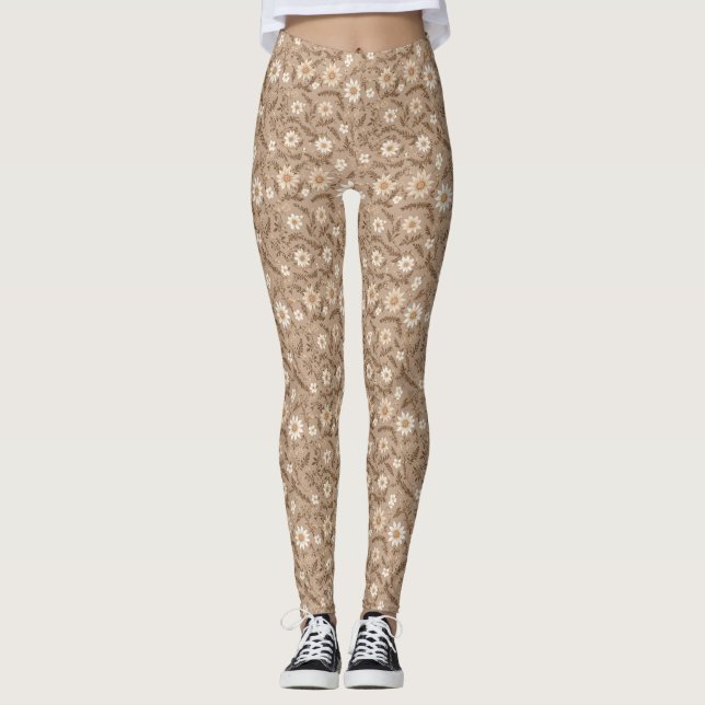 Leggings Floral en los tonos de la Tierra (Anverso)