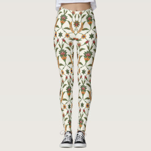 Leggings Floral Étnica: Elegante y Seamless Ornament.
