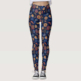Leggings Floral folclórica rústica