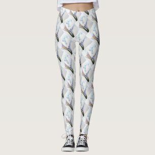 LEGGINGS FLORAL GORGEOUS WHITE CALLA LILIES
