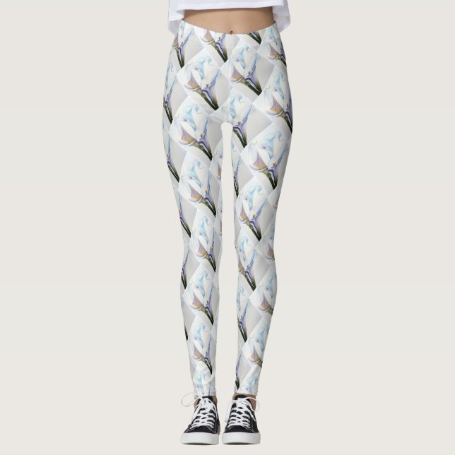 LEGGINGS FLORAL GORGEOUS WHITE CALLA LILIES (Anverso)