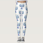 Leggings floral menorah hanukkah<br><div class="desc">"floral menorah hanukkah ", "floral menorah",  "flowers menorah",  "morple hanukkah",  "pink hanukkkah",  "hanukkkah menorah",  "happy hanukkah",  channukah,  "floral hanukkkah",  Hanukkkah</div>