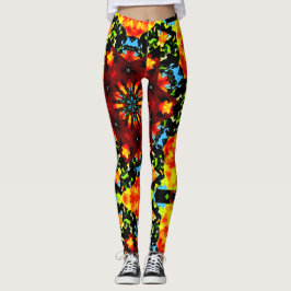 Leggings Floral Orange