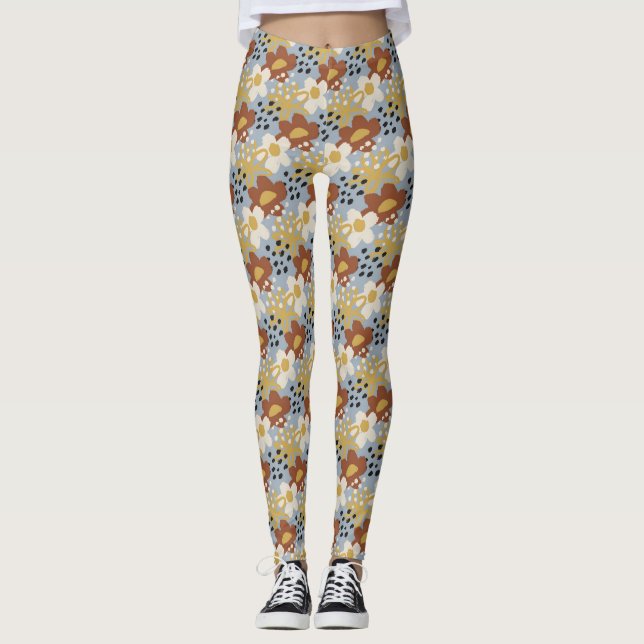Leggings Floral orgánica plana (Anverso)