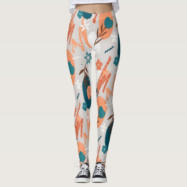 Leggings Floral orgánica plana (Anverso)