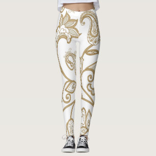 Leggings Floral oriental: Étnica florida y azucarada.