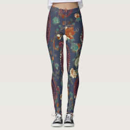 Leggings Floral Paisley Pattern – Ornamental Botanical 