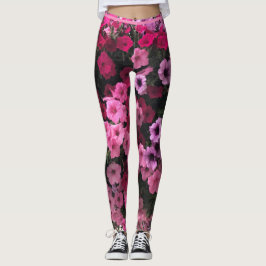 Leggings Floral Pink Purples Green Garden Personalizado