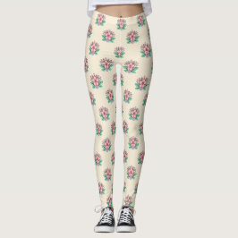 Leggings Floral Polka Dots Pattern – Cute Botanical Spot 