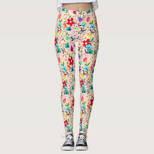 Leggings Floral retro vintage