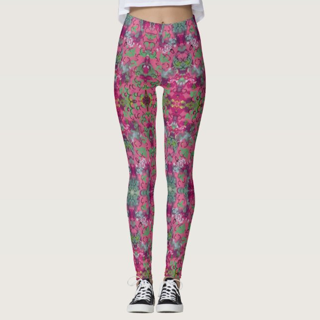 Leggings Floral rosa (Anverso)