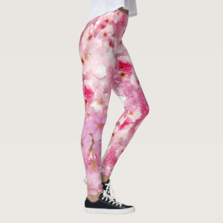 Leggings floral rosa