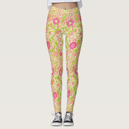Leggings Floral rosa y verde