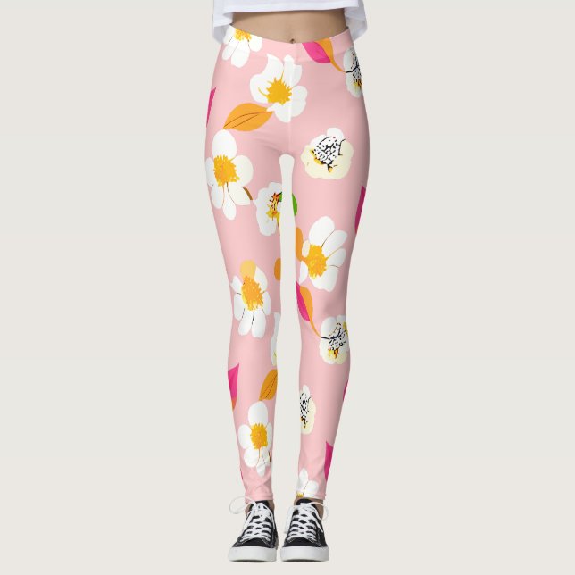Leggings Floral silvestre sin soldadura (Anverso)