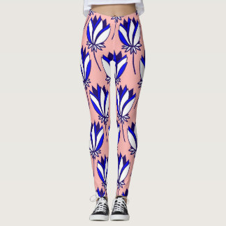 Leggings Floral simétrica: patrón de cosecha colorida