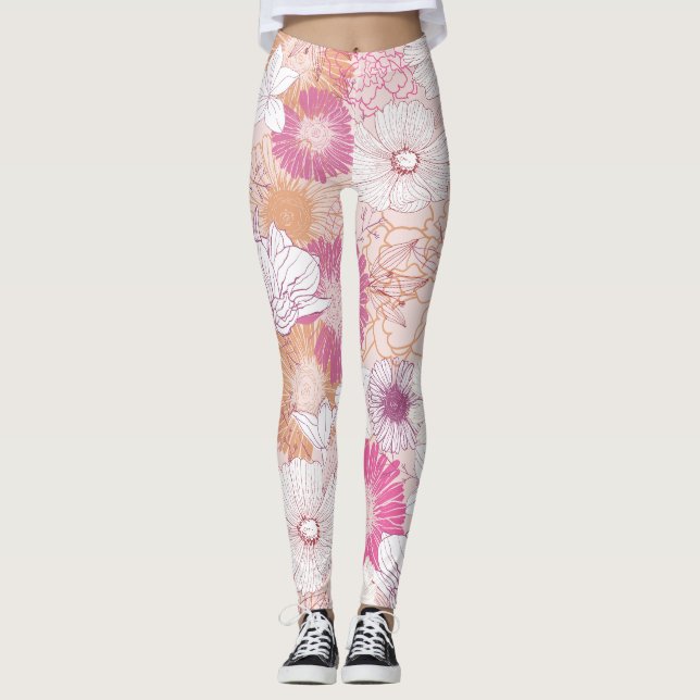 Leggings Floral sin Costuras  (Anverso)