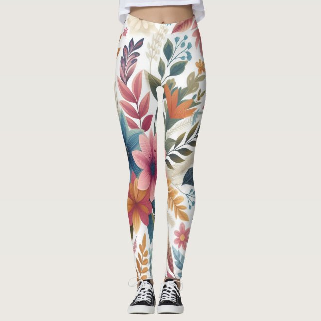 Leggings Floral sin costuras  (Anverso)