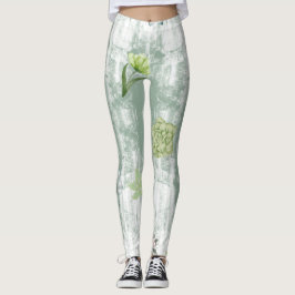 Leggings Floral verde