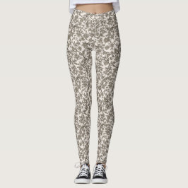 Leggings Floral Vines Pattern – Elegant Twisting Botanical 