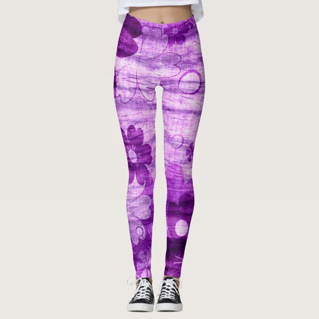 Leggings Floral violeta (Anverso)