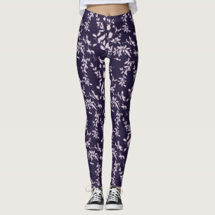 Leggings florales azules/rosas para mujeres