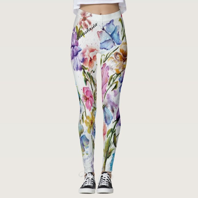 LEGGINGS FLORALES BLANCOS (Anverso)