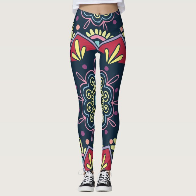 leggings florales bohemias (Anverso)
