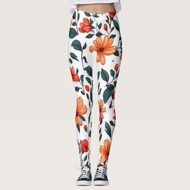 Leggings Florales Botánicos Coloridos (Anverso)