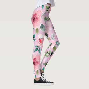 leggings florales de peonía