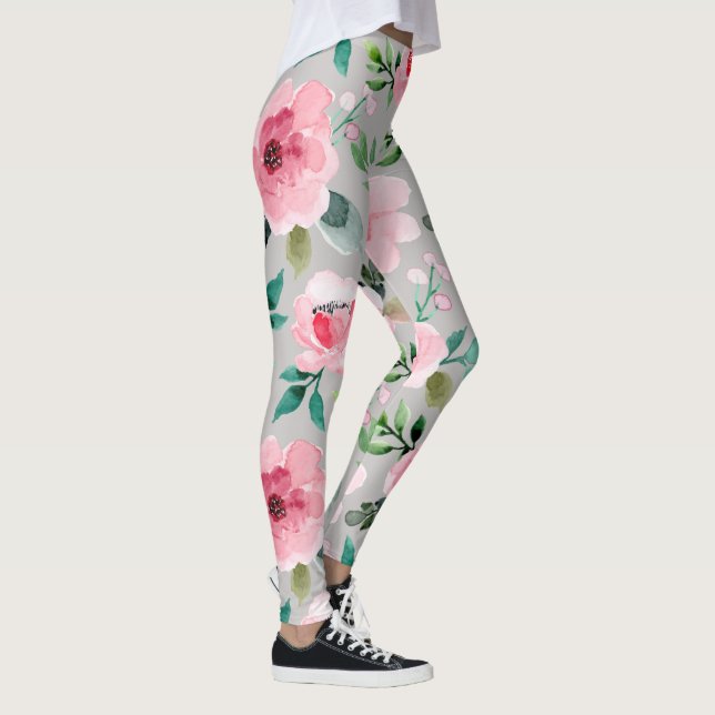 leggings florales de peonía (Derecha)