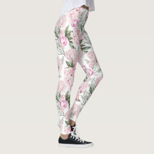 leggings florales de peonía