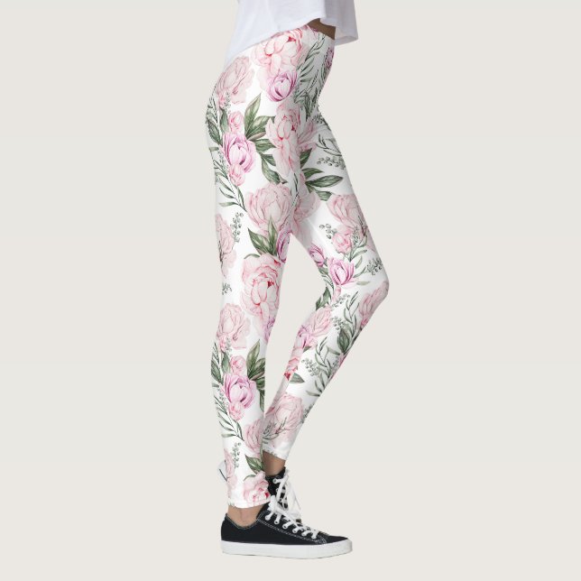 leggings florales de peonía (Derecha)