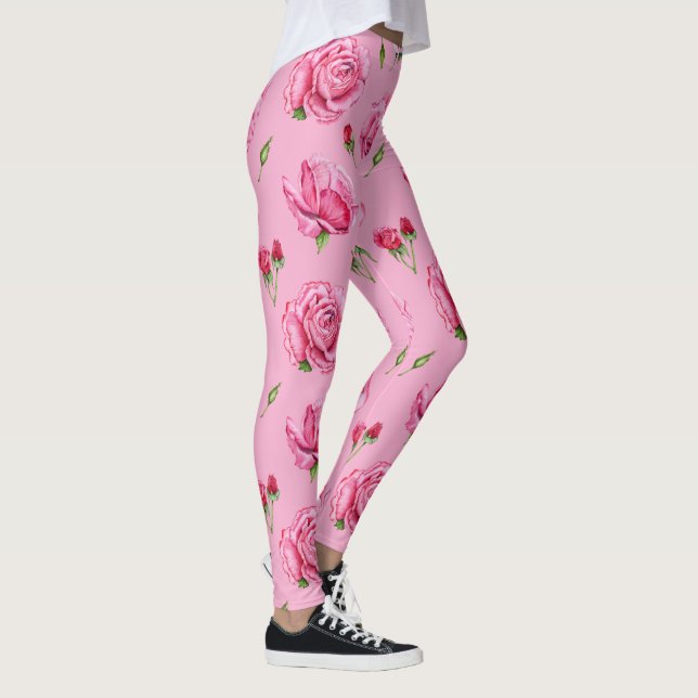 leggings florales de peonía (Derecha)