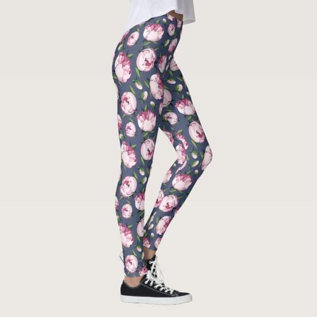 leggings florales de peonía (Derecha)