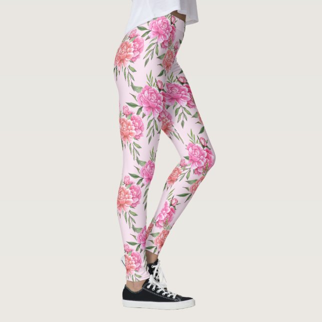 leggings florales de peonía vintage (Derecha)