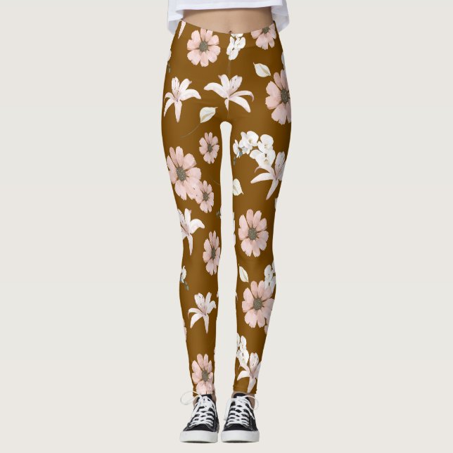 leggings florales de peonía vintage (Anverso)