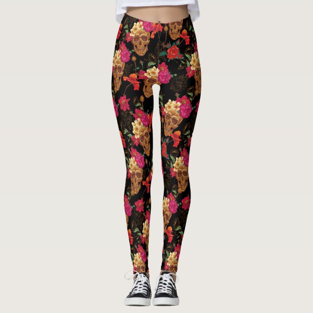 leggings florales de Skulls (Anverso)