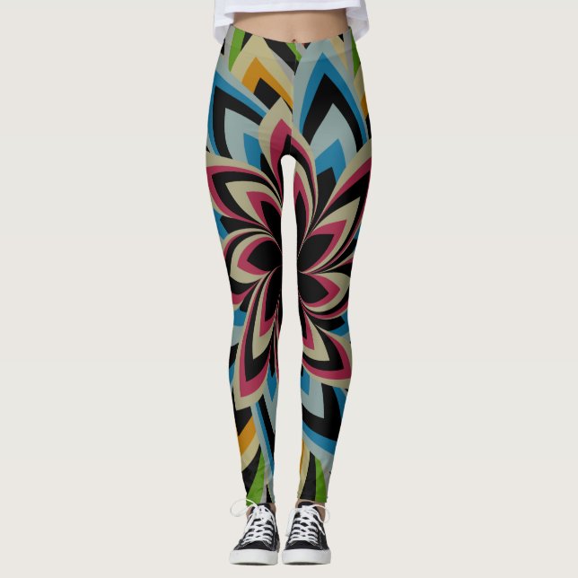 LEGGINGS FLORALES REMOLINOS COLORIDOS (Anverso)