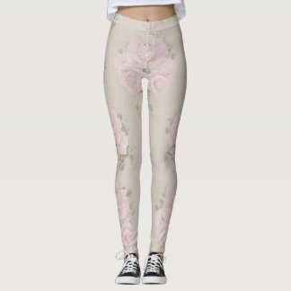 Leggings Floreado Rosa y Verde Agua