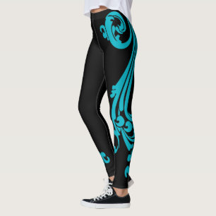 Leggings Florecimiento azul de Aqua Classy Socialita