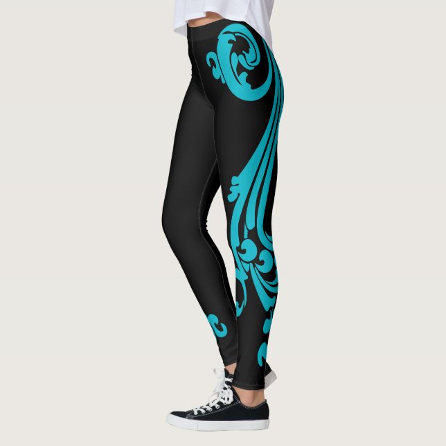 Leggings Florecimiento azul de Aqua Classy Socialita (Izquierda)