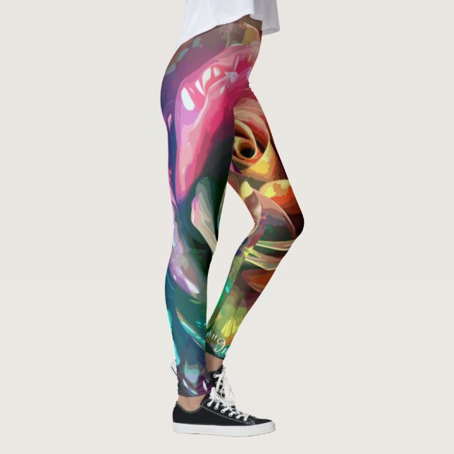 Leggings Florecimiento celeste: Rosa extranjero (Derecha)