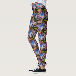 Leggings "Florecimiento en florecimiento: Filas de cerezos 