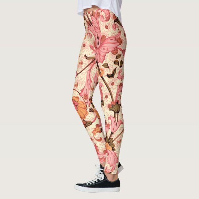 LEGGINGS FLORENTINA RENAISSANCE HERRAMIENTAS DE FLORES ROSA (Izquierda)