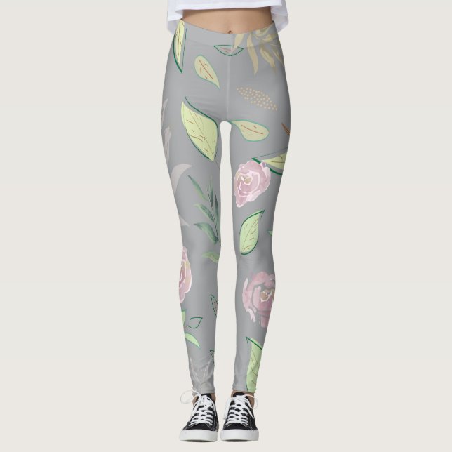 Leggings Flores Acuarela Festivas 2 (Anverso)