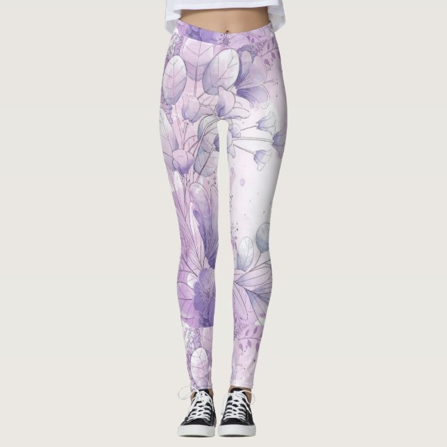 Leggings Flores acuarelas (Anverso)