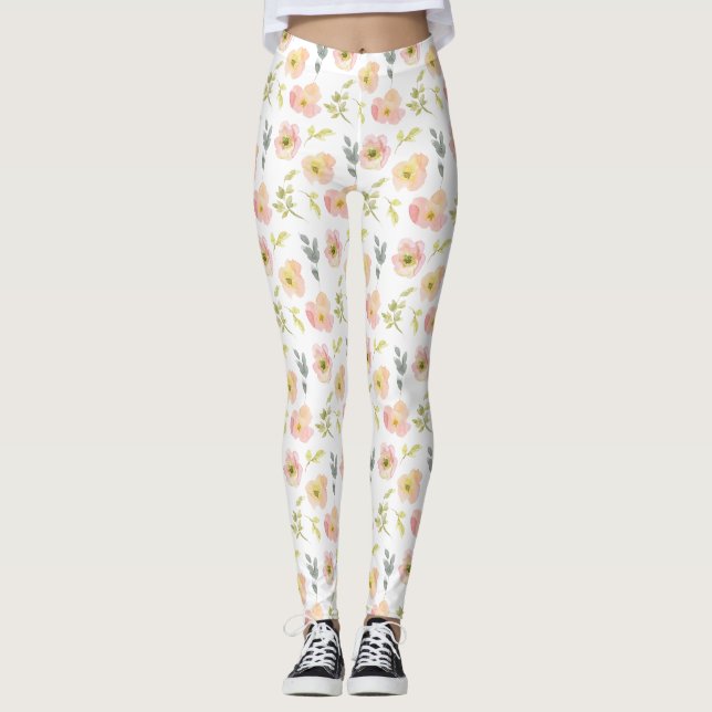 Leggings Flores acuarelas de bonito (Anverso)