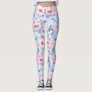 Leggings Flores acuarelas y hojas 2
