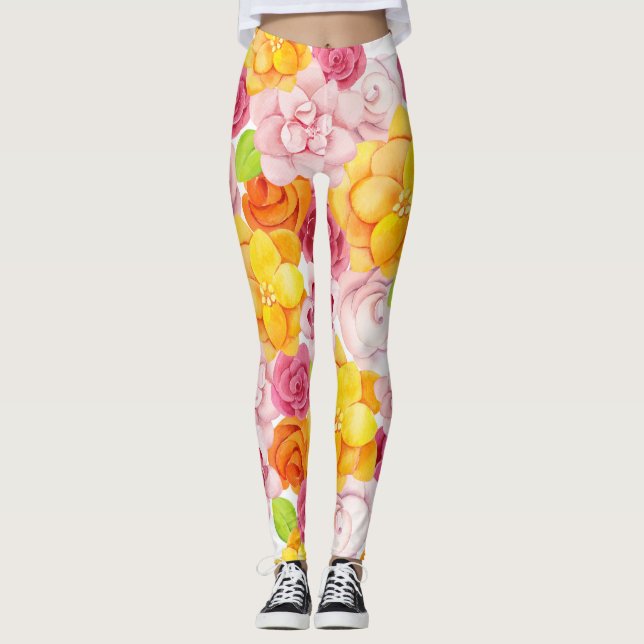 Leggings Flores acuáticas de primavera (Anverso)